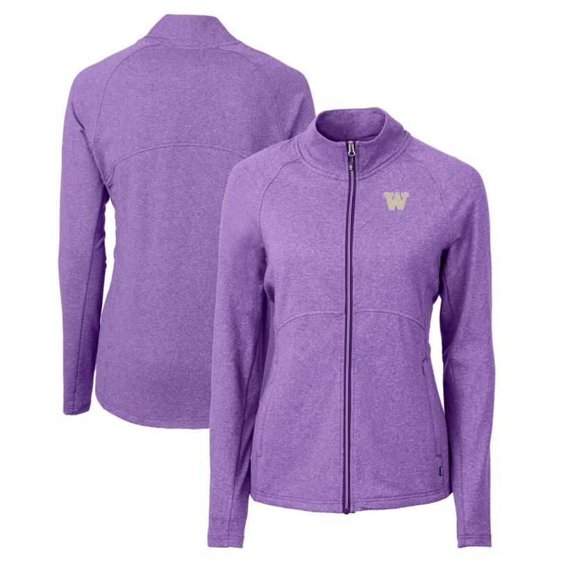 NCAA Heather Washington Huskies Adapt Eco Knit Heather Recycled Full-Zip Jacket