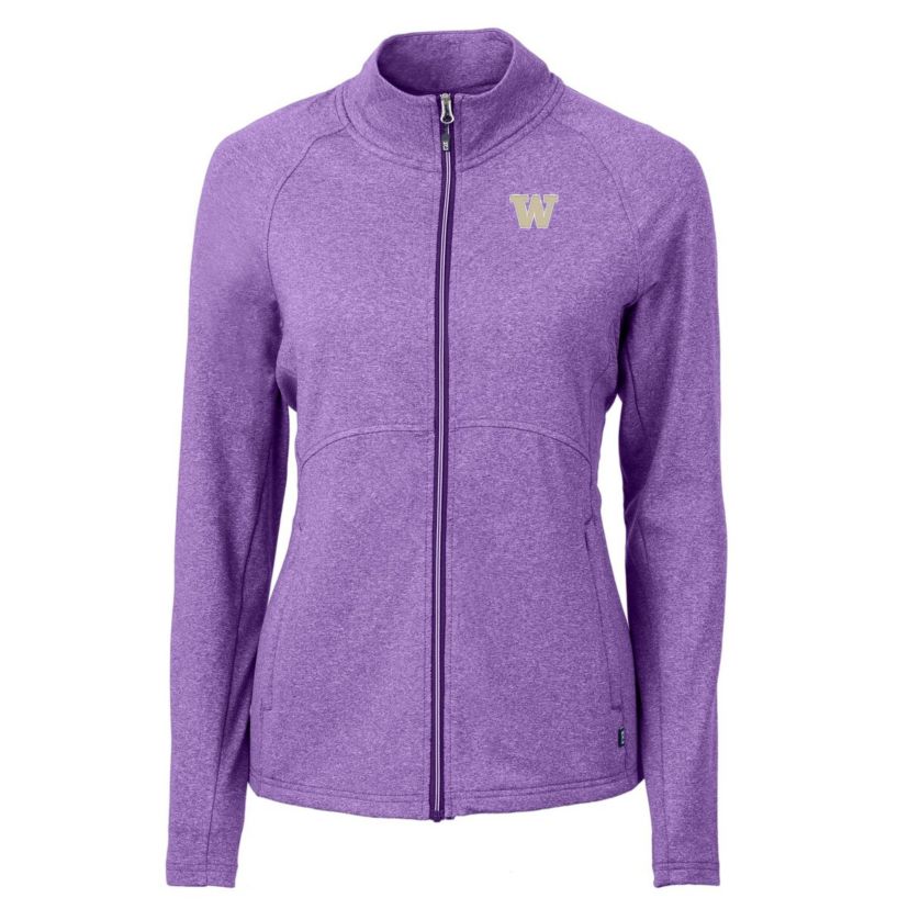 NCAA Heather Washington Huskies Adapt Eco Knit Heather Recycled Full-Zip Jacket