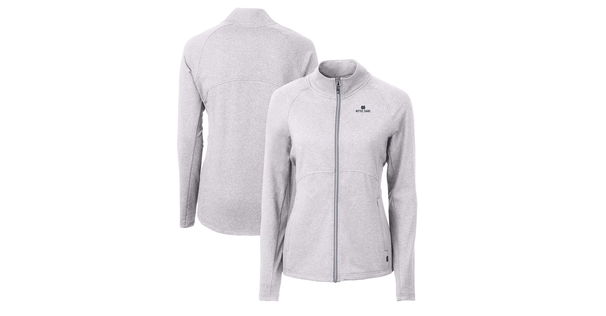 NCAA Heather Notre Dame Fighting Irish Adapt Eco Knit Heather Recycled Full-Zip Jacket