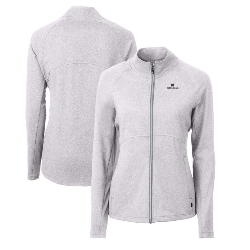 NCAA Heather Notre Dame Fighting Irish Adapt Eco Knit Heather Recycled Full-Zip Jacket