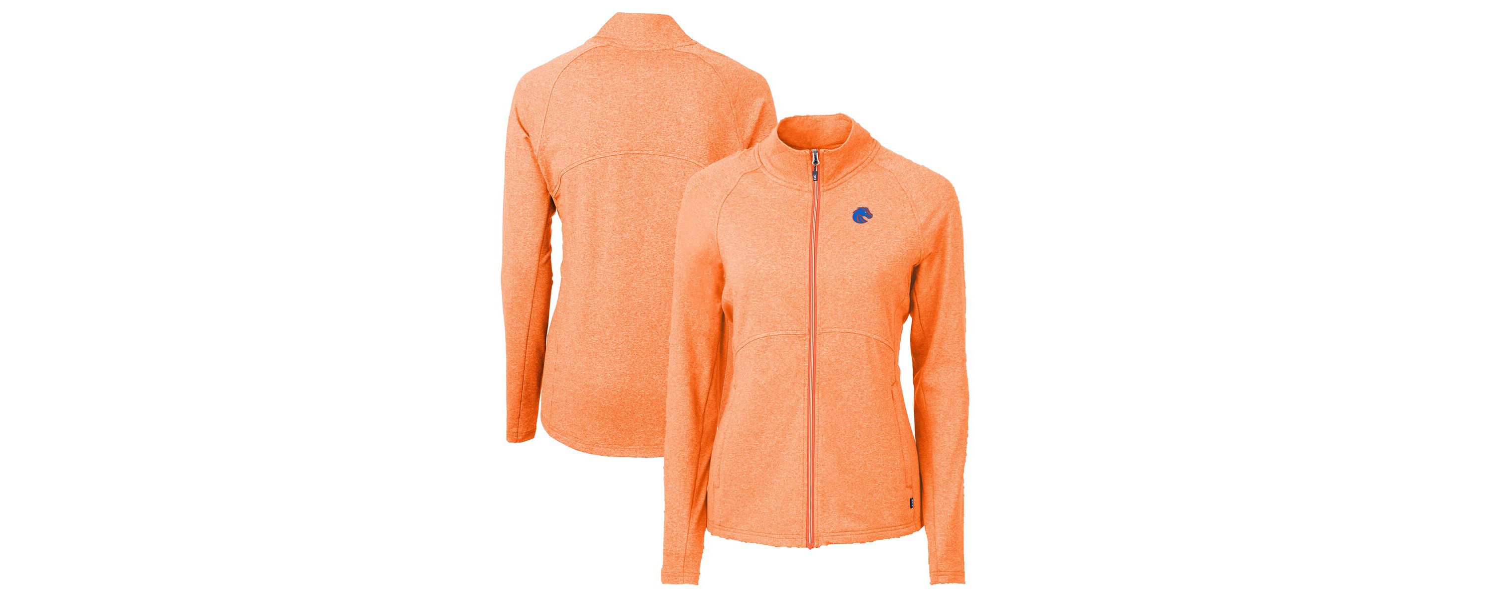 NCAA Heather Boise State Broncos Adapt Eco Knit Heather Recycled Full-Zip Jacket