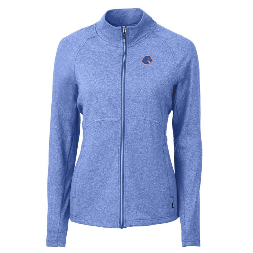 NCAA Heather Boise State Broncos Adapt Eco Knit Heather Recycled Full-Zip Jacket