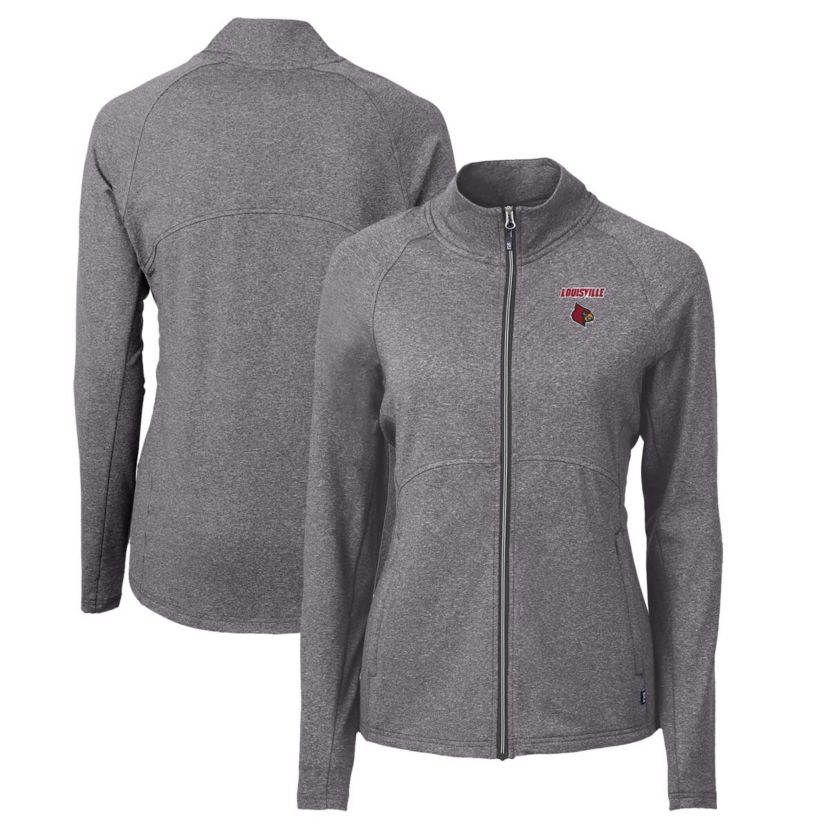 NCAA Heather Louisville Cardinals Adapt Eco Knit Heather Recycled Full-Zip Jacket