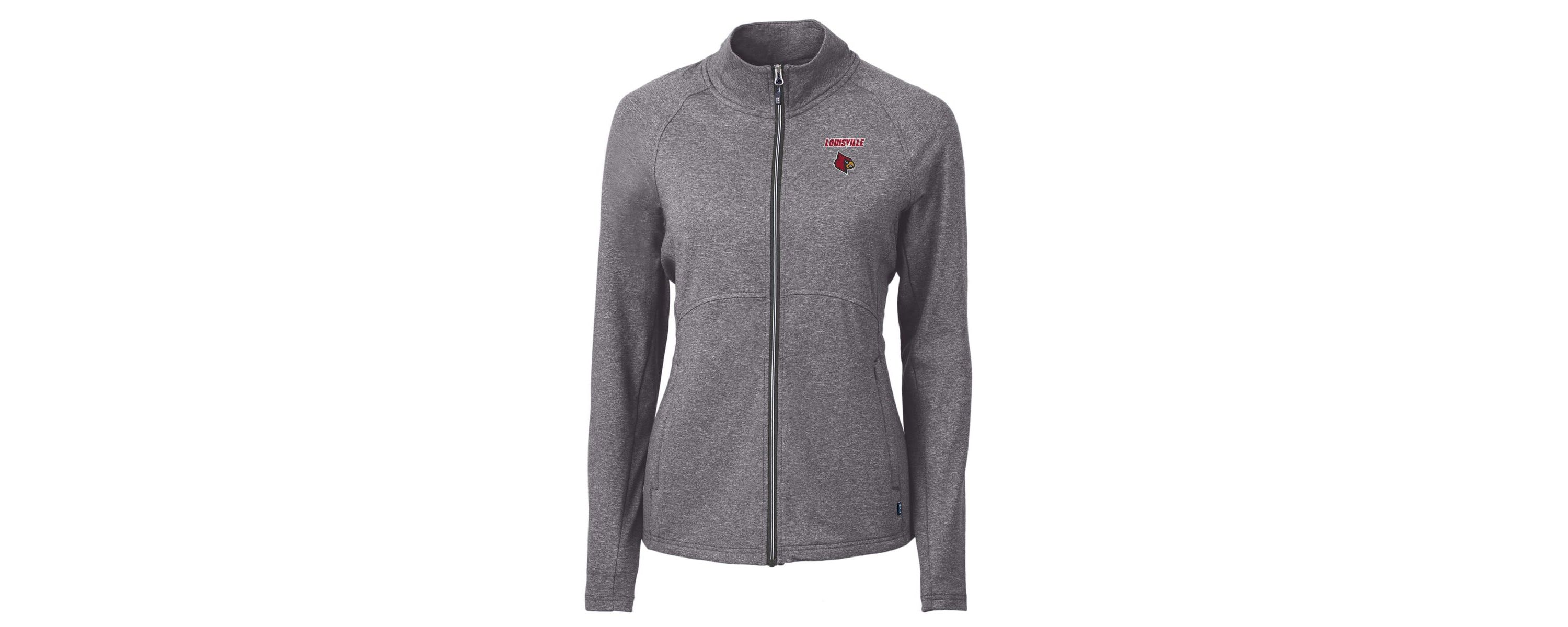 NCAA Heather Louisville Cardinals Adapt Eco Knit Heather Recycled Full-Zip Jacket