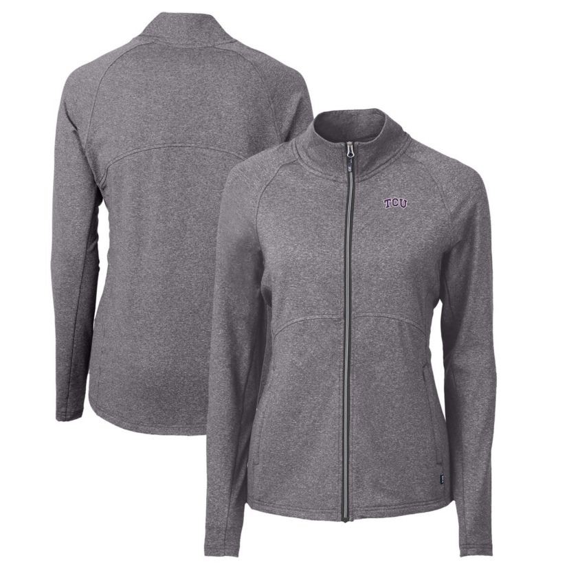 NCAA Heather TCU Horned Frogs Adapt Eco Knit Heather Recycled Full-Zip Jacket