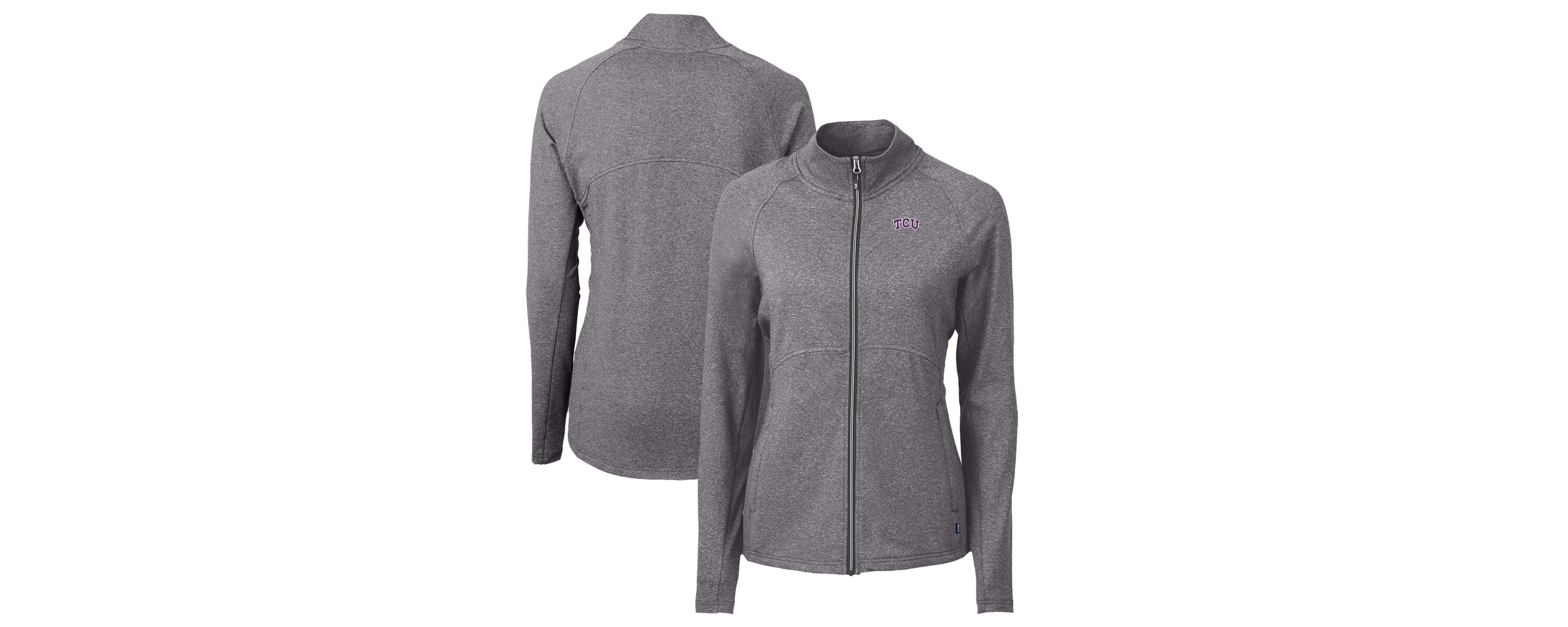 NCAA Heather TCU Horned Frogs Adapt Eco Knit Heather Recycled Full-Zip Jacket