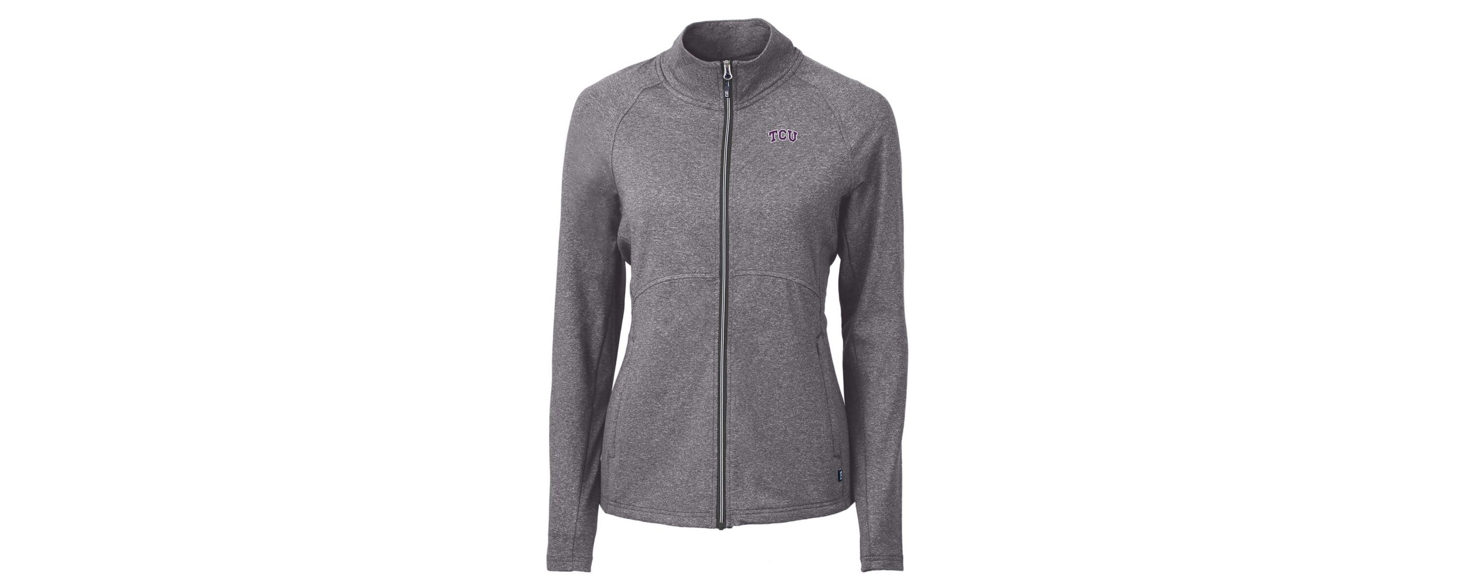 NCAA Heather TCU Horned Frogs Adapt Eco Knit Heather Recycled Full-Zip Jacket
