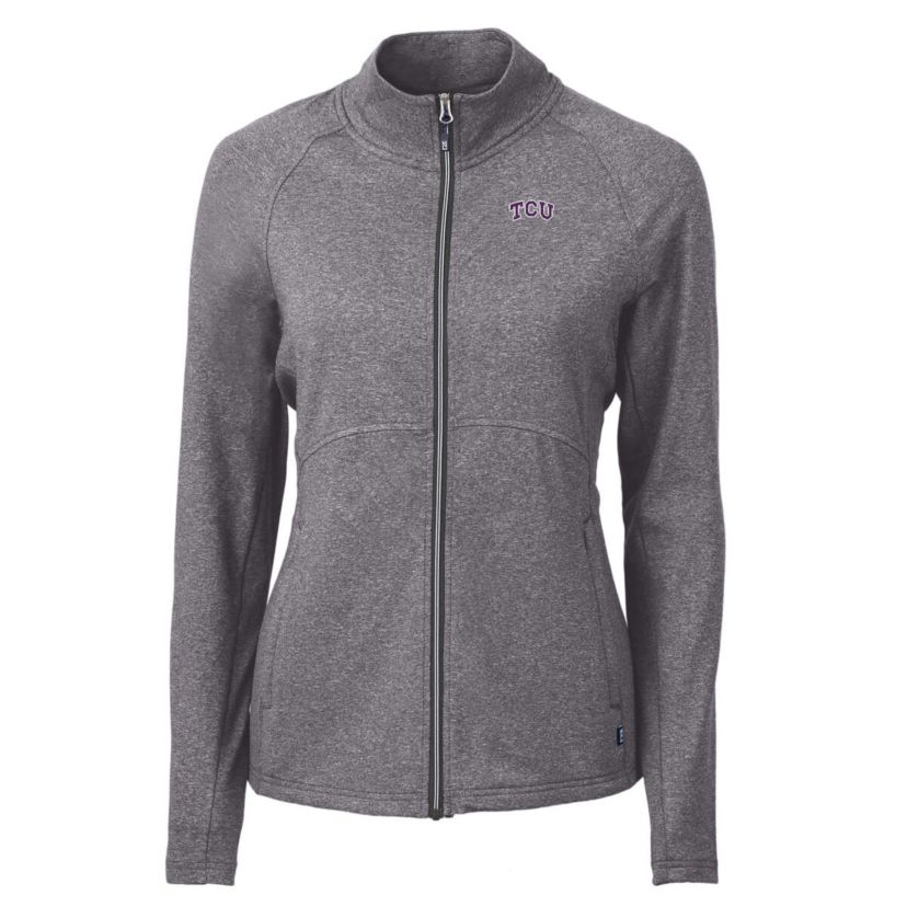 NCAA Heather TCU Horned Frogs Adapt Eco Knit Heather Recycled Full-Zip Jacket