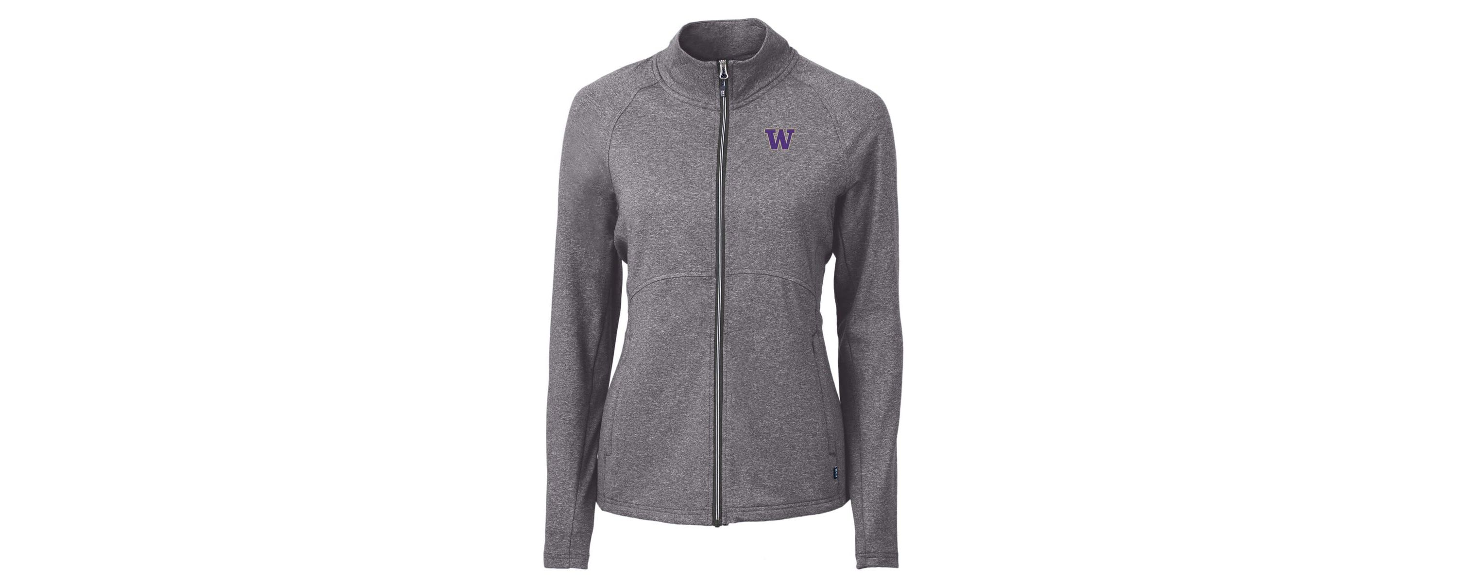 NCAA Heather Washington Huskies Adapt Eco Knit Heather Recycled Full-Zip Jacket