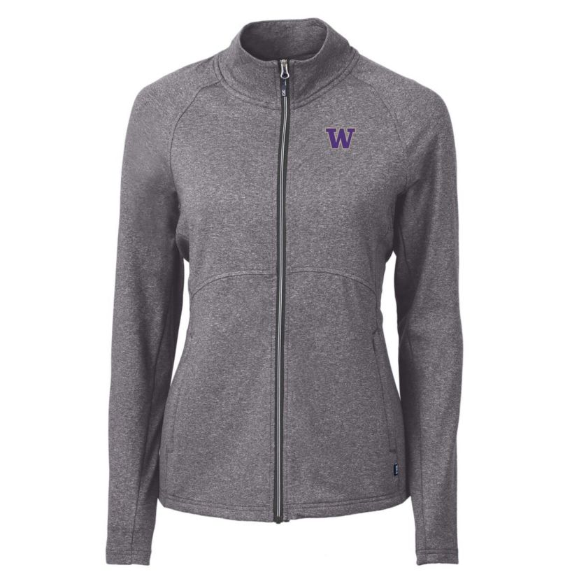 NCAA Heather Washington Huskies Adapt Eco Knit Heather Recycled Full-Zip Jacket