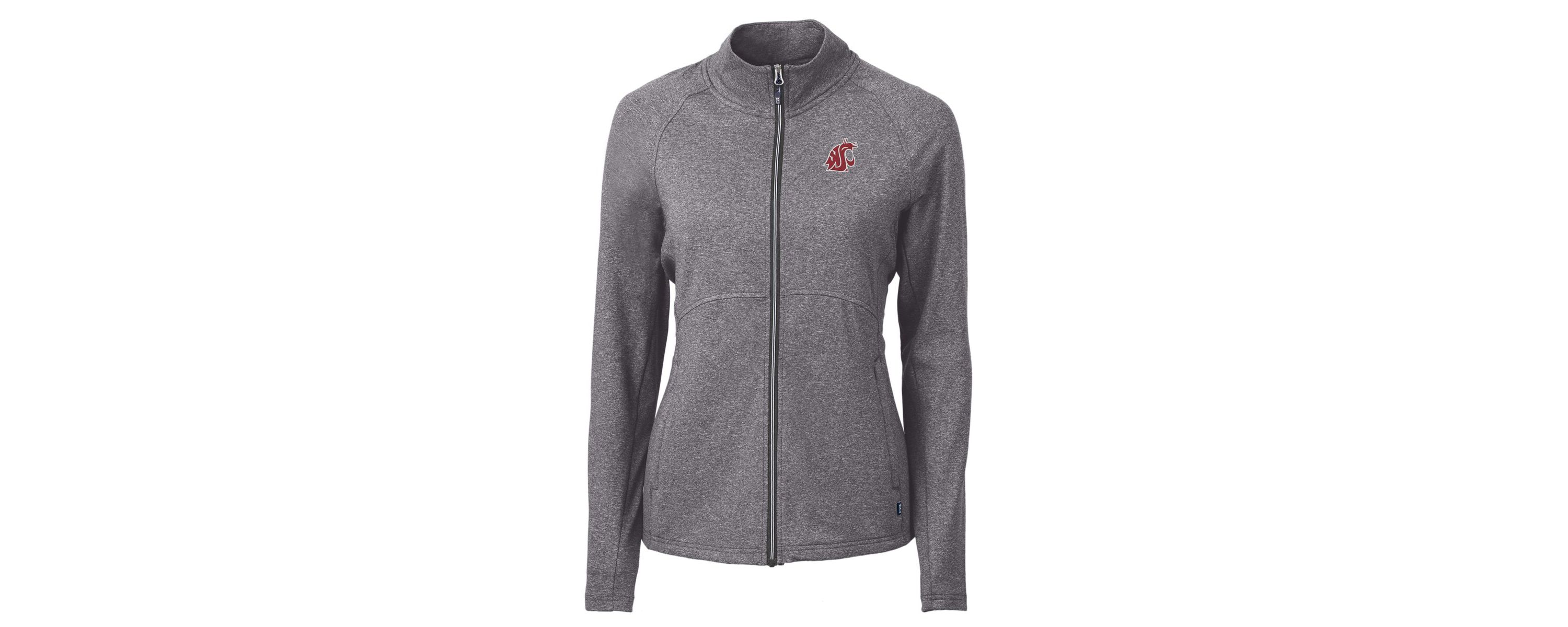 NCAA Heather Washington State Cougars Adapt Eco Knit Heather Recycled Full-Zip Jacket