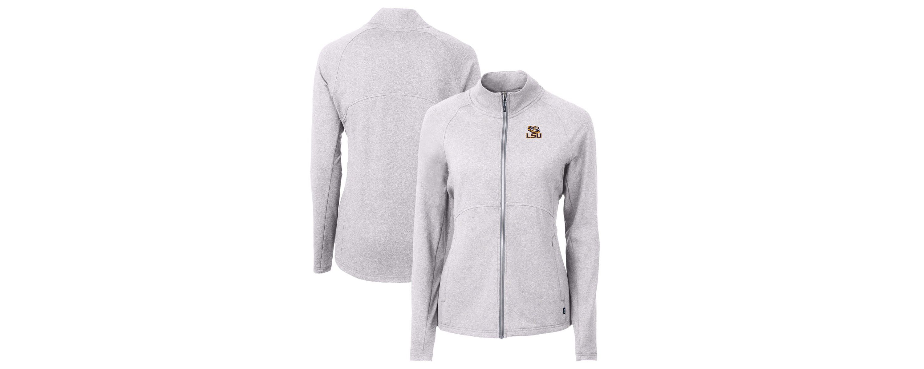 NCAA Heather LSU Tigers Adapt Eco Knit Heather Recycled Full-Zip Jacket