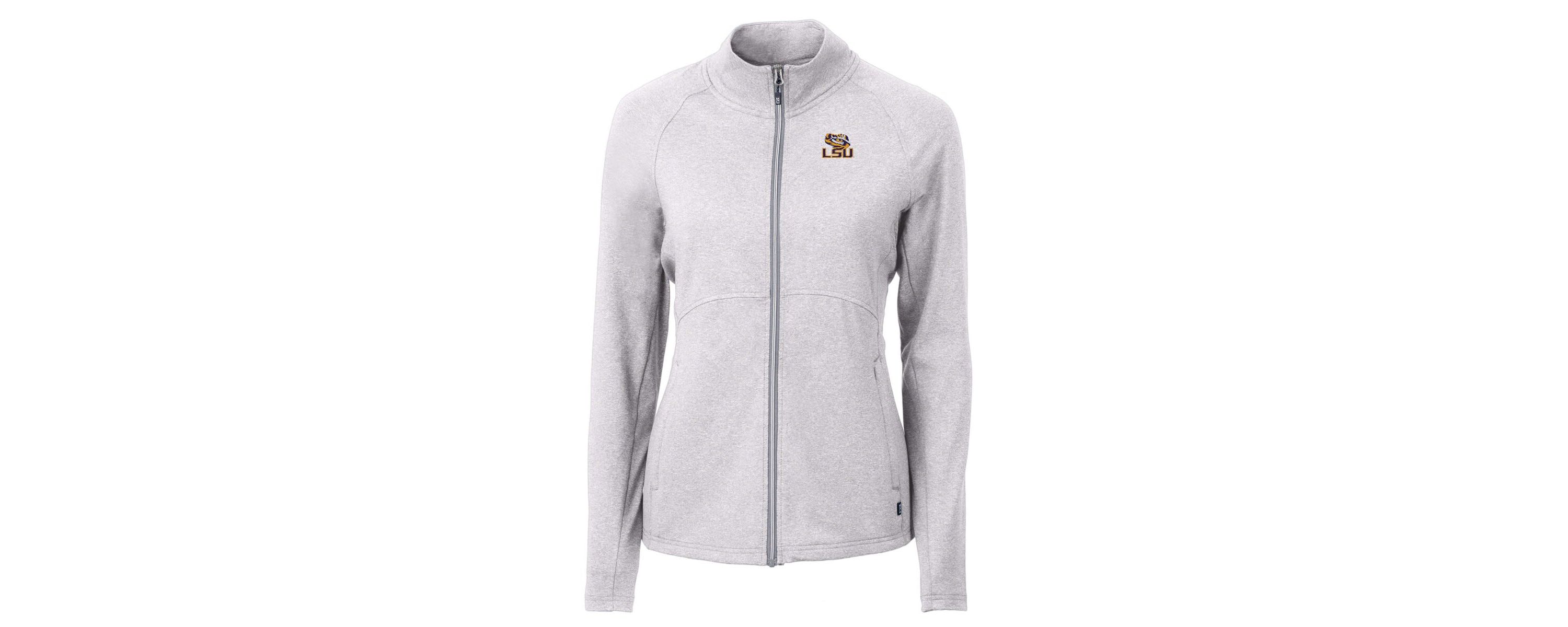 NCAA Heather LSU Tigers Adapt Eco Knit Heather Recycled Full-Zip Jacket