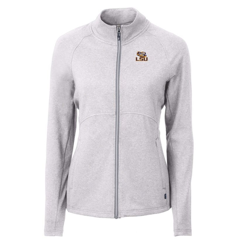 NCAA Heather LSU Tigers Adapt Eco Knit Heather Recycled Full-Zip Jacket