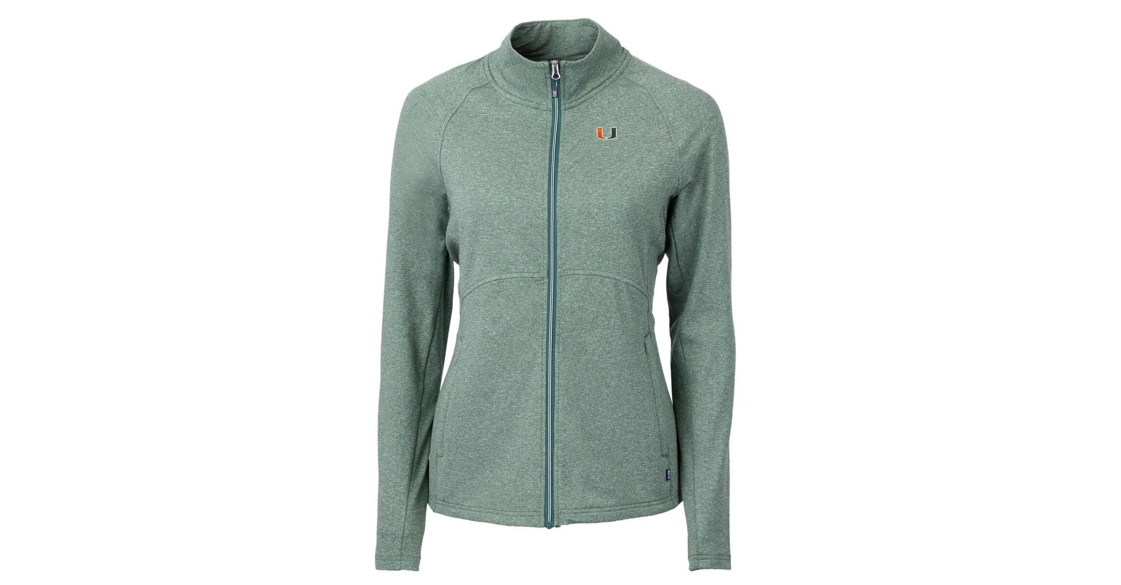 Miami (FL) Hurricanes NCAA Heather Miami Hurricanes Adapt Eco Knit Heather Recycled Full-Zip Jacket