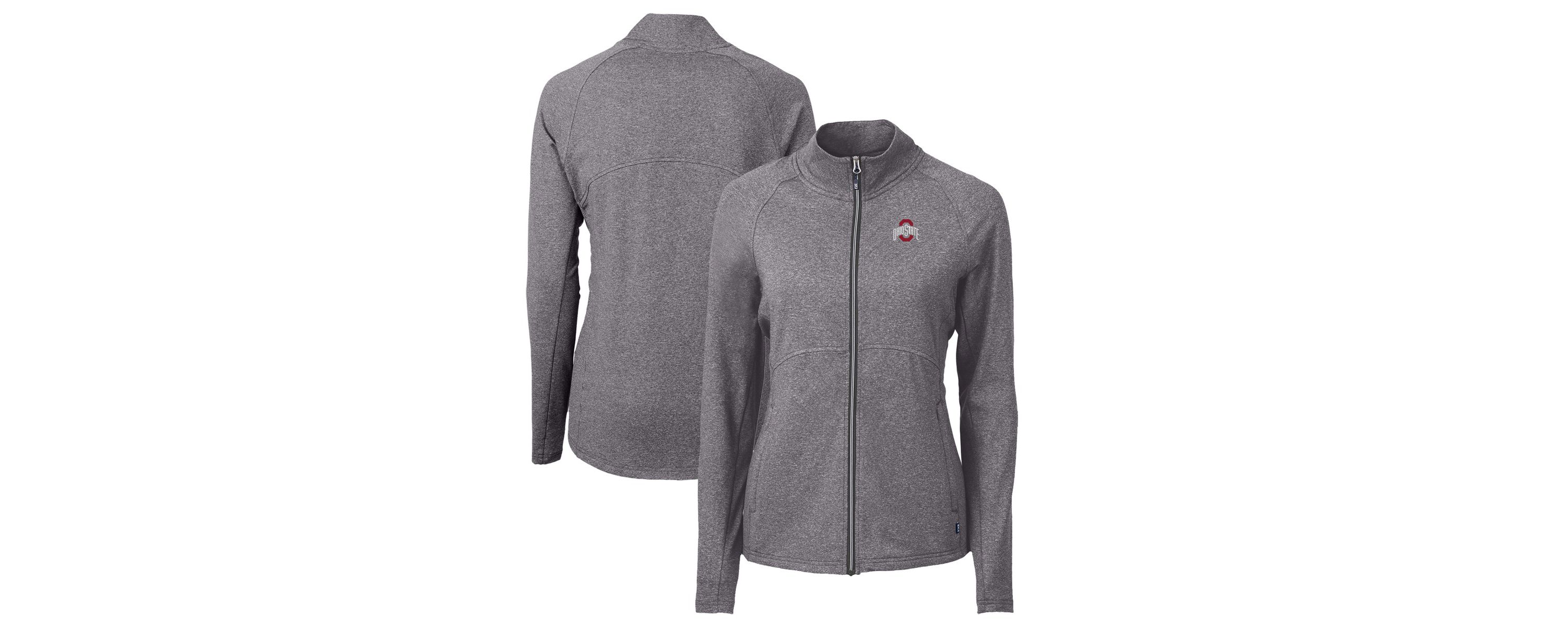NCAA Heather Ohio State Buckeyes Adapt Eco Knit Heather Recycled Full-Zip Jacket