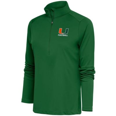 Antigua Women's Miami (FL) Hurricanes NCAA Miami Hurricanes Football Tribute Half-Zip Pullover Top -  1804916200218251