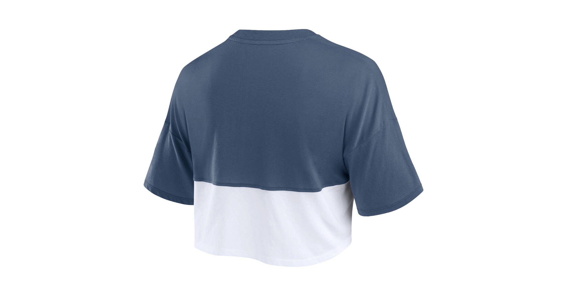 MLB Fanatics Atlanta Braves Color Split Boxy Cropped T-Shirt