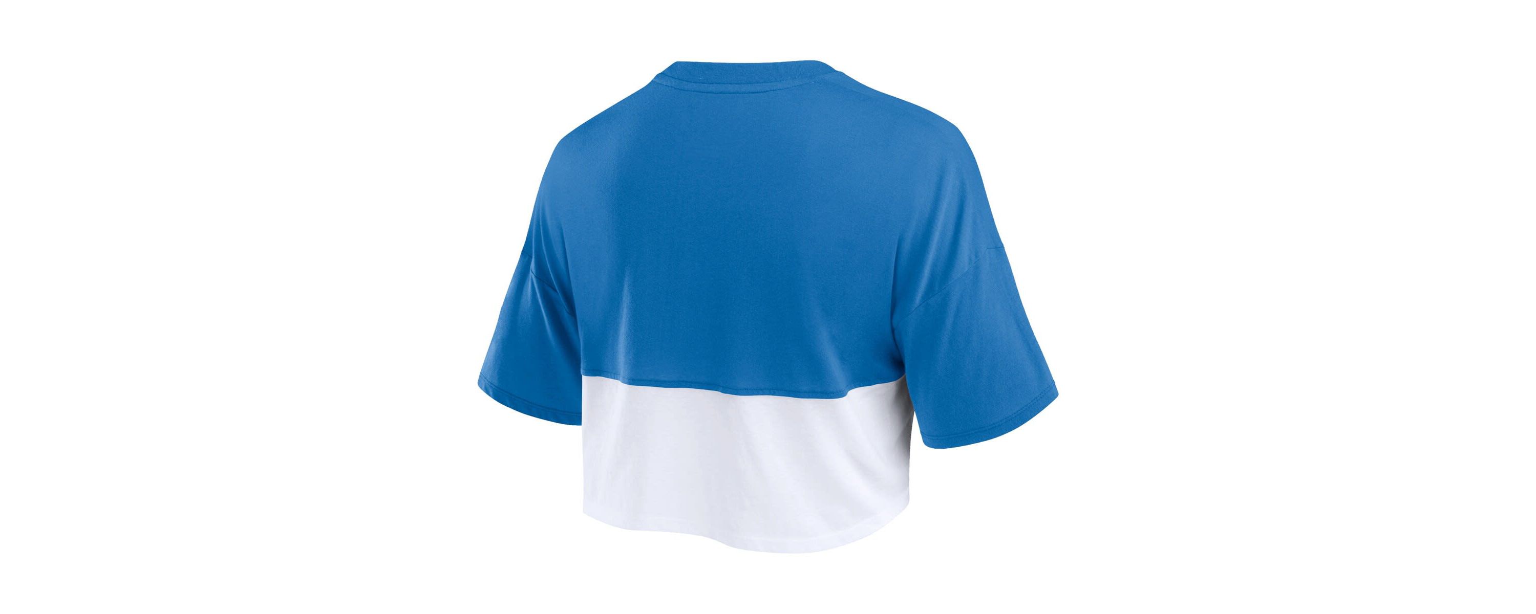 MLB Fanatics New York Mets Color Split Boxy Cropped T-Shirt