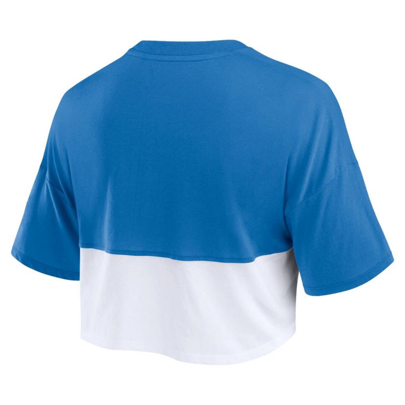 MLB Fanatics New York Mets Color Split Boxy Cropped T-Shirt