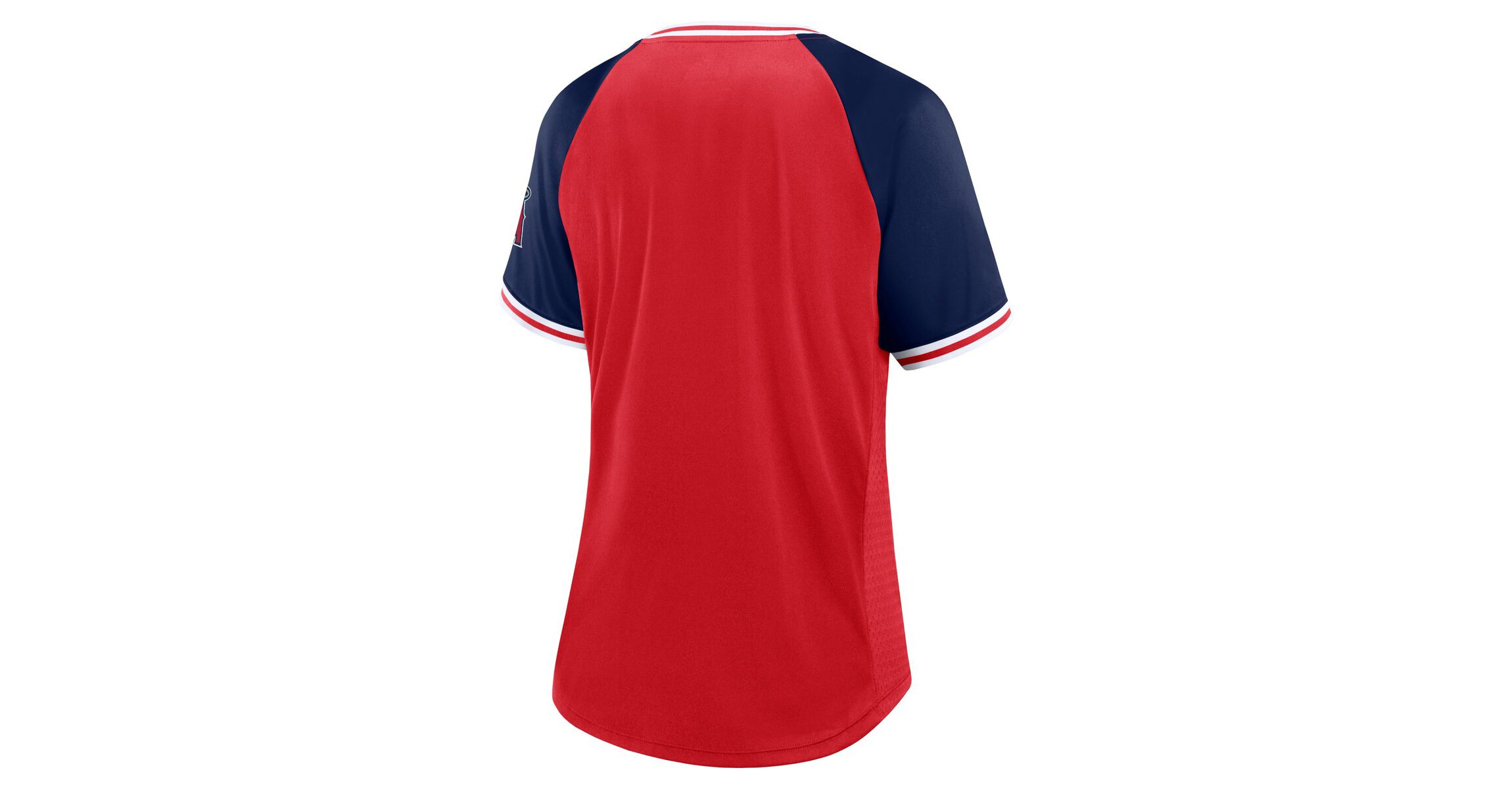 MLB Fanatics Los Angeles Angels Glitz & Glam League Diva Raglan V-Neck T-Shirt