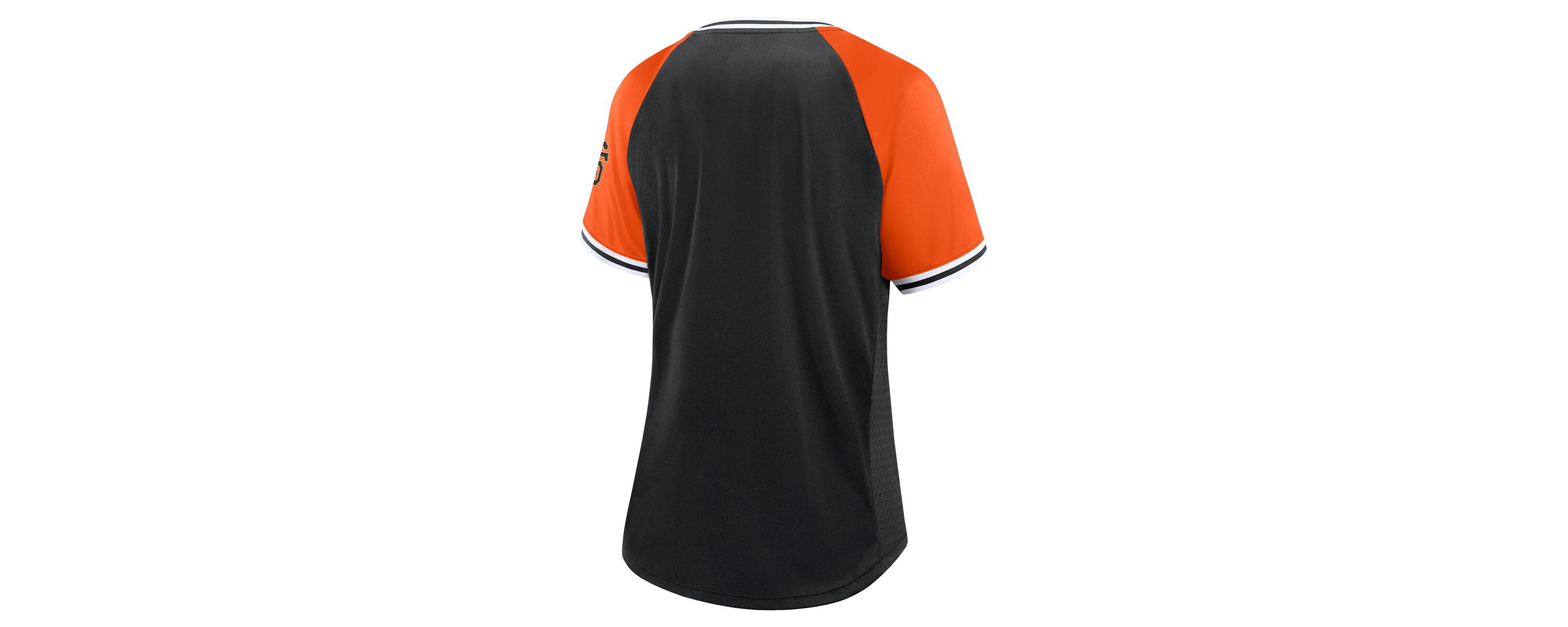 MLB Fanatics San Francisco Giants Glitz & Glam League Diva Raglan V-Neck T-Shirt