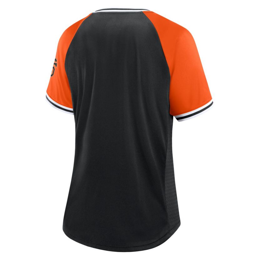 MLB Fanatics San Francisco Giants Glitz & Glam League Diva Raglan V-Neck T-Shirt