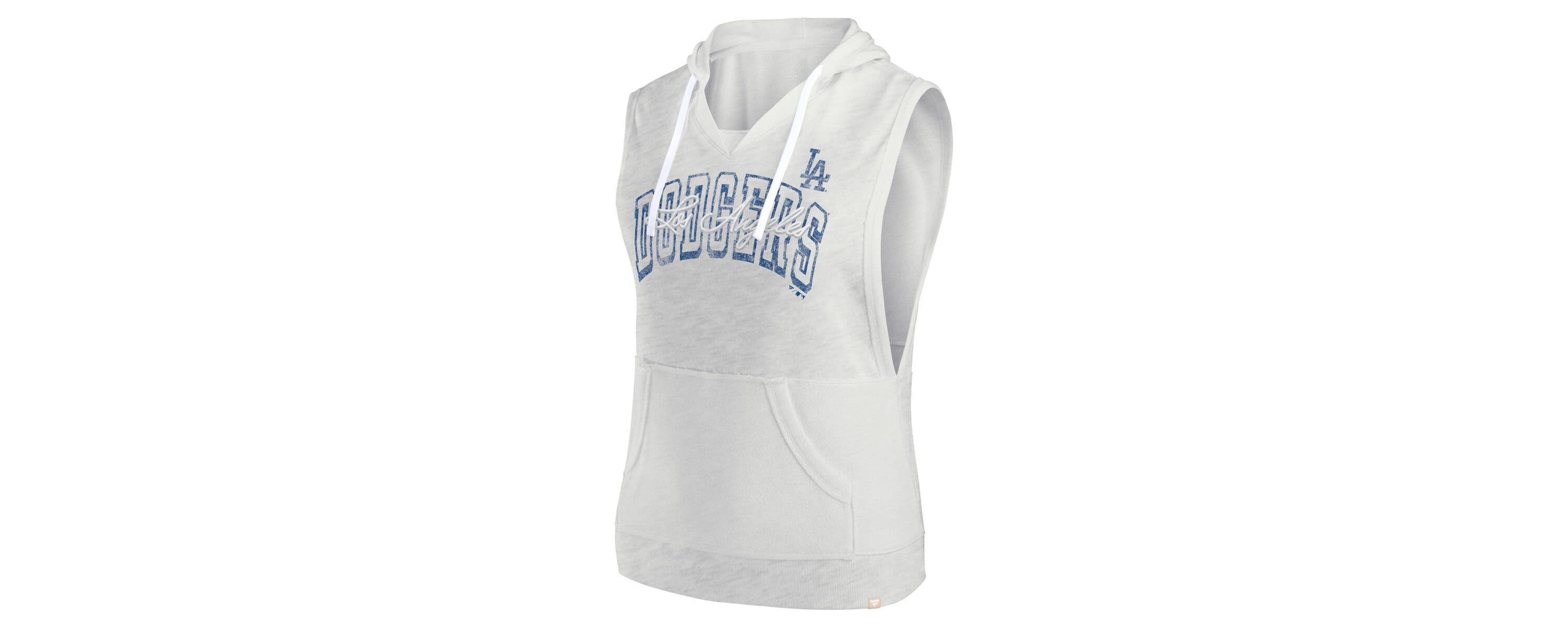 MLB Fanatics Los Angeles Dodgers Lounge Script Sleeveless Pullover Hoodie