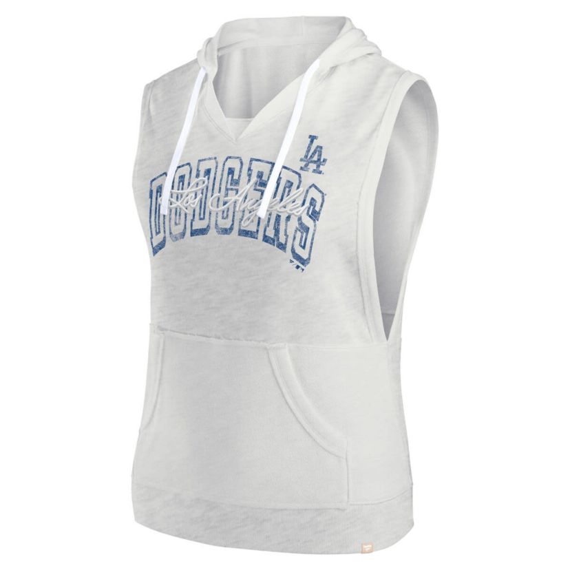 MLB Fanatics Los Angeles Dodgers Lounge Script Sleeveless Pullover Hoodie