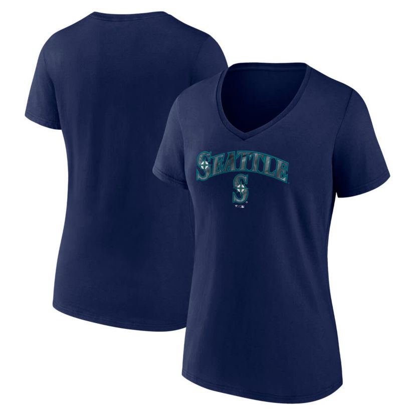 MLB Fanatics Seattle Mariners Shine Bright V-Neck T-Shirt