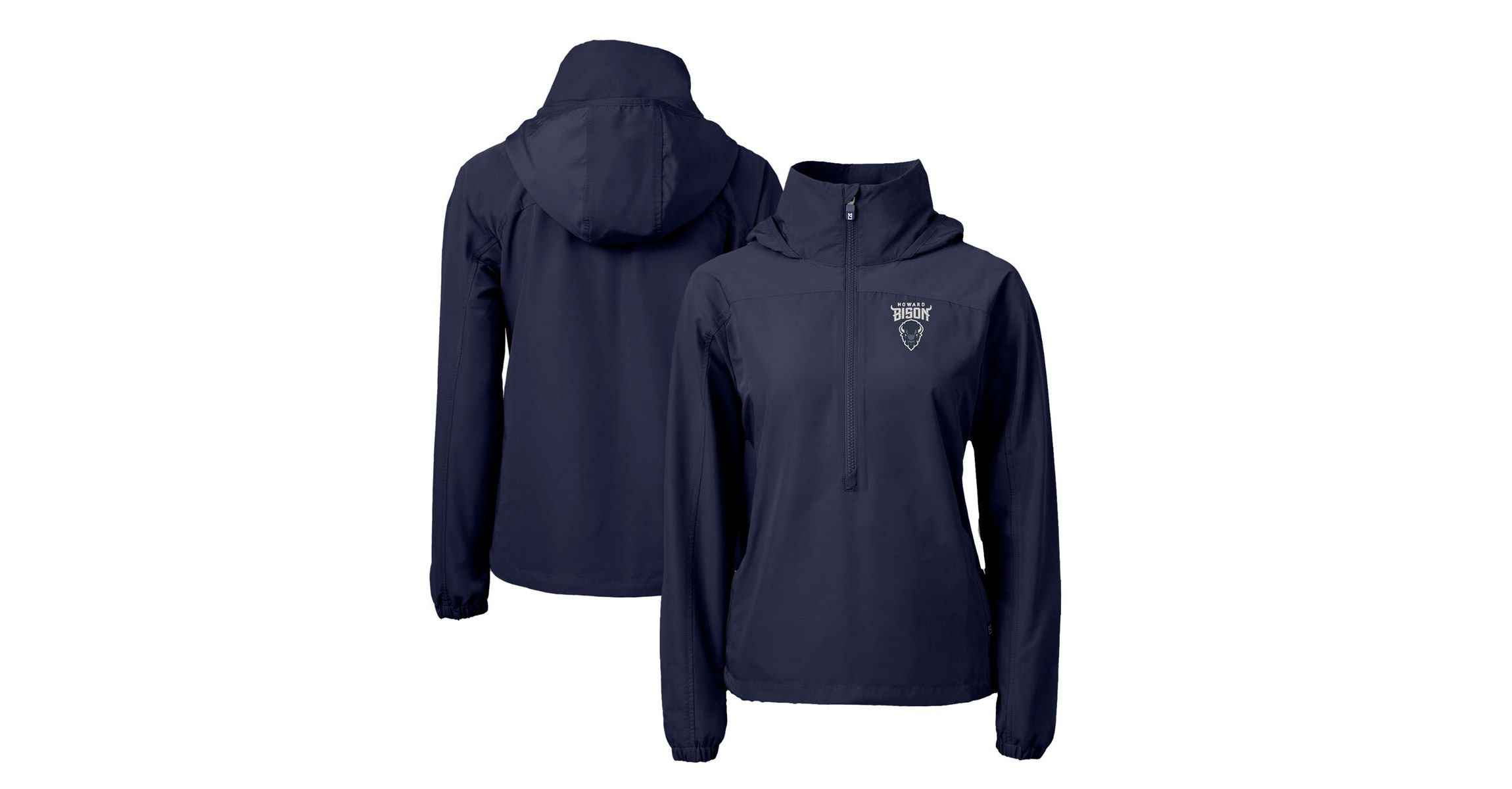 NCAA Howard Bison Charter Eco Recycled Half-Zip Anorak Jacket