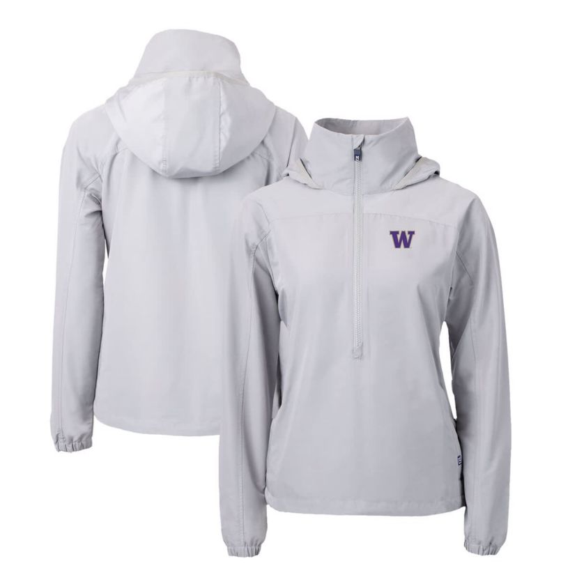 NCAA Washington Huskies Charter Eco Recycled Half-Zip Anorak Jacket