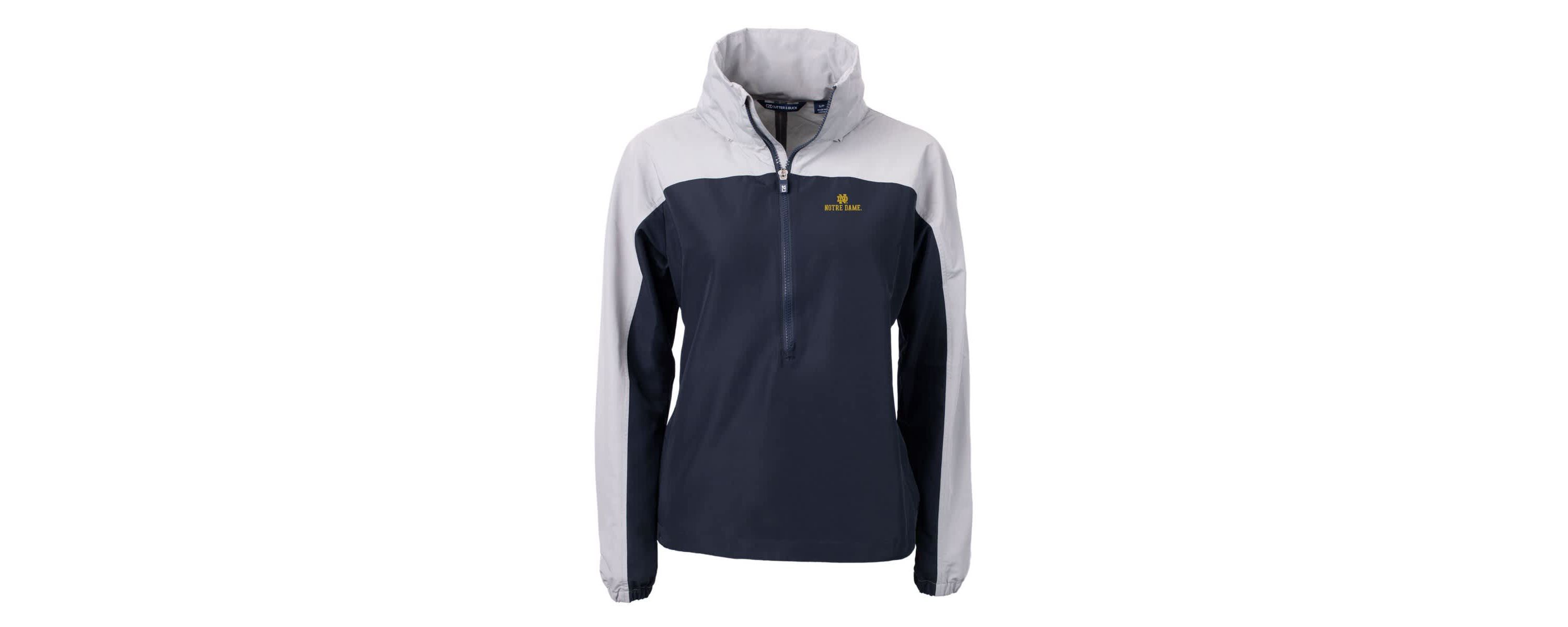 NCAA Notre Dame Fighting Irish Charter Eco Recycled Half-Zip Anorak Jacket