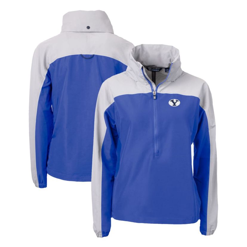 NCAA BYU Cougars Charter Eco Recycled Half-Zip Anorak Jacket