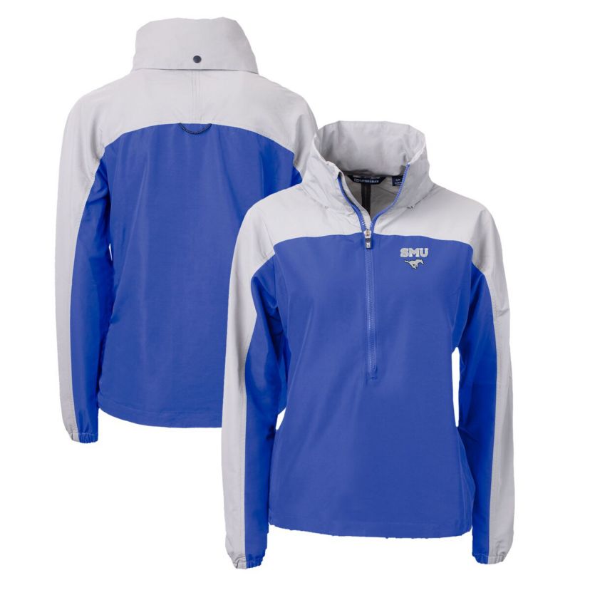 NCAA SMU Mustangs Charter Eco Recycled Half-Zip Anorak Jacket