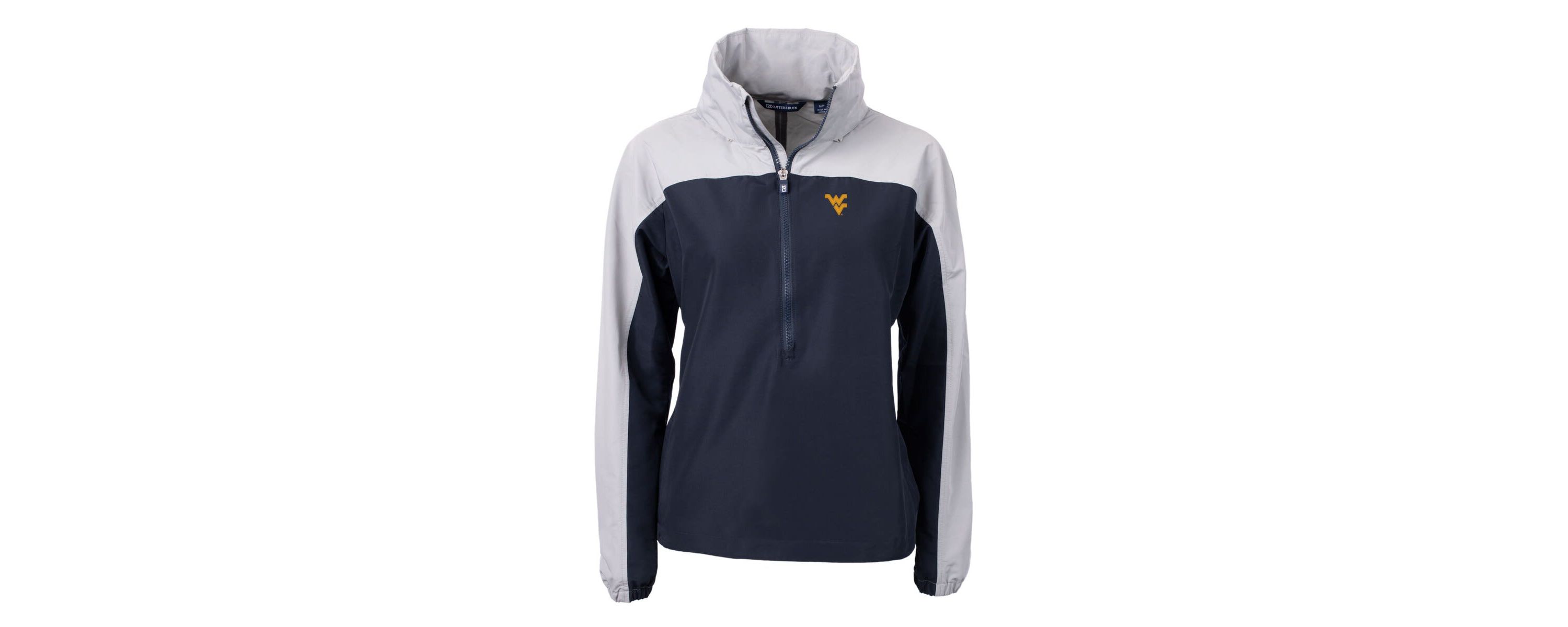 NCAA West Virginia Mountaineers Charter Eco Recycled Half-Zip Anorak Jacket
