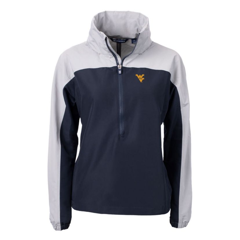 NCAA West Virginia Mountaineers Charter Eco Recycled Half-Zip Anorak Jacket