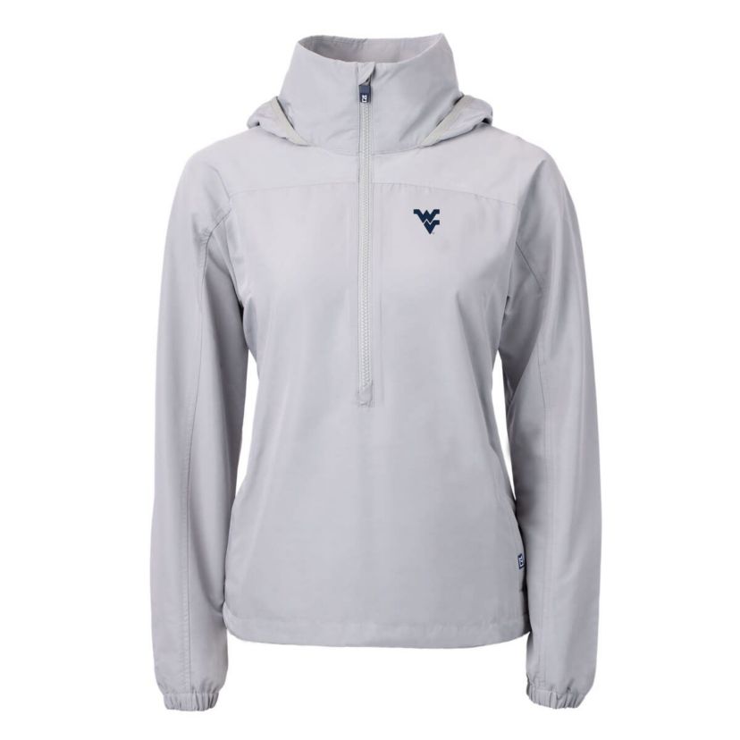 NCAA West Virginia Mountaineers Charter Eco Recycled Half-Zip Anorak Jacket