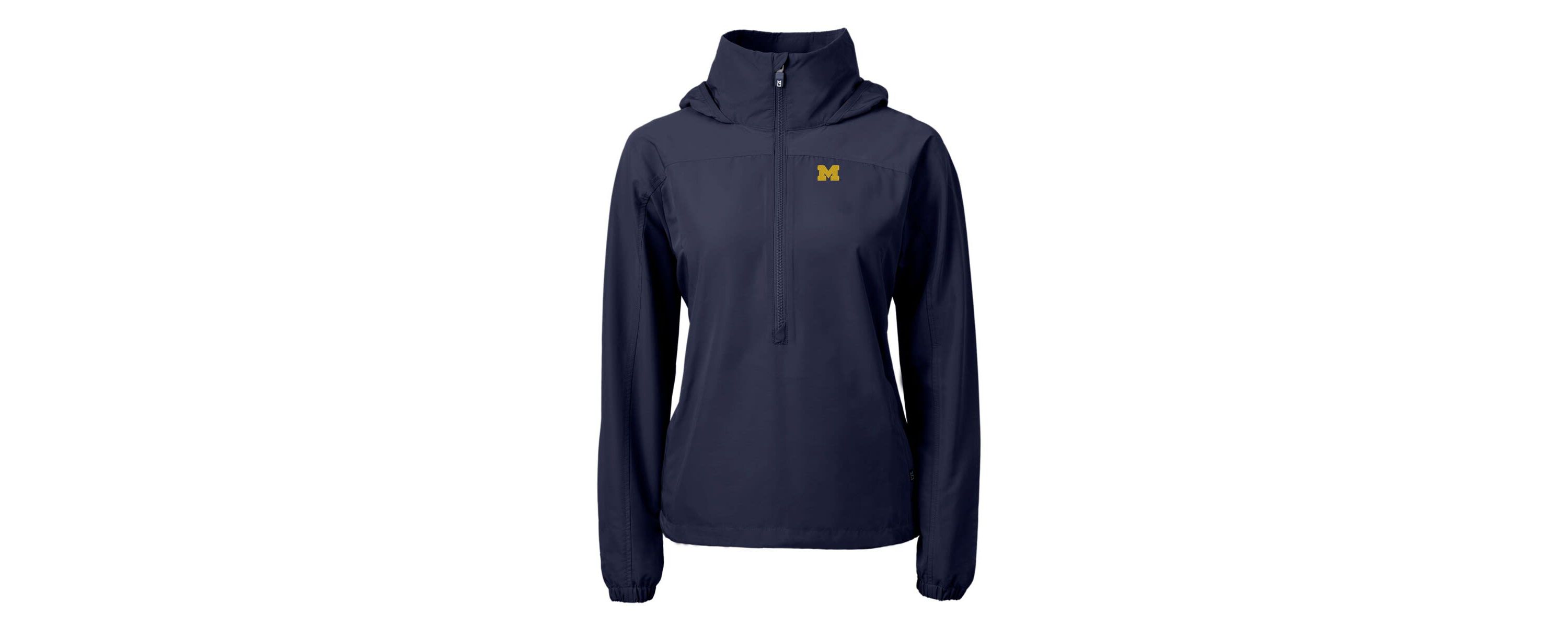 NCAA Michigan Wolverines Charter Eco Recycled Half-Zip Anorak Jacket