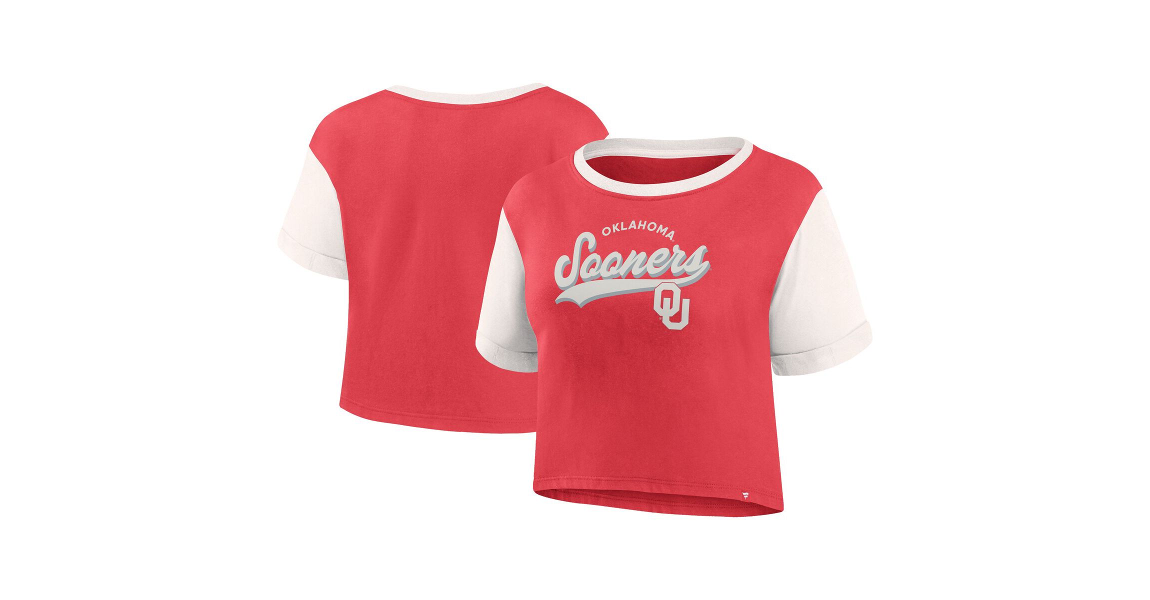 NCAA Fanatics Oklahoma Sooners Color-Block Script Tail T-Shirt
