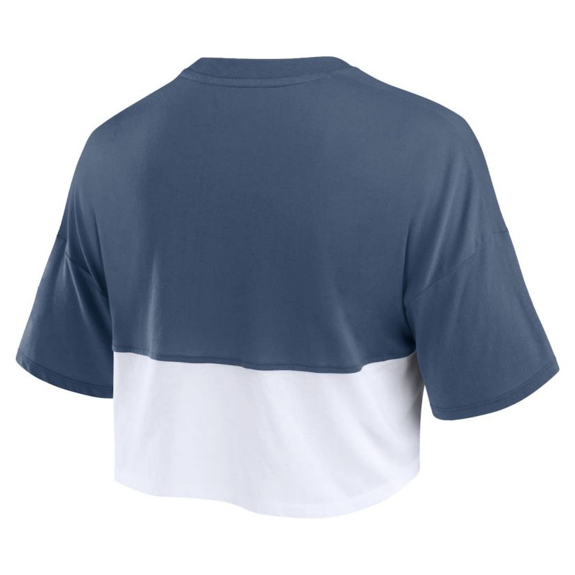 California Golden Bears NCAA Fanatics Cal Bears Oversized Badge Colorblock Cropped T-Shirt