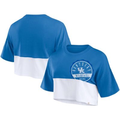 NCAA Fanatics Kentucky Wildcats Oversized Badge Colorblock Cropped T-Shirt, 3XL