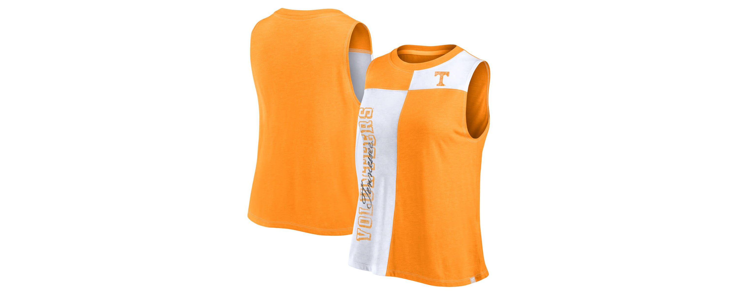 NCAA Fanatics Tennessee Tennessee Volunteers Colorblock High Neck Tank Top