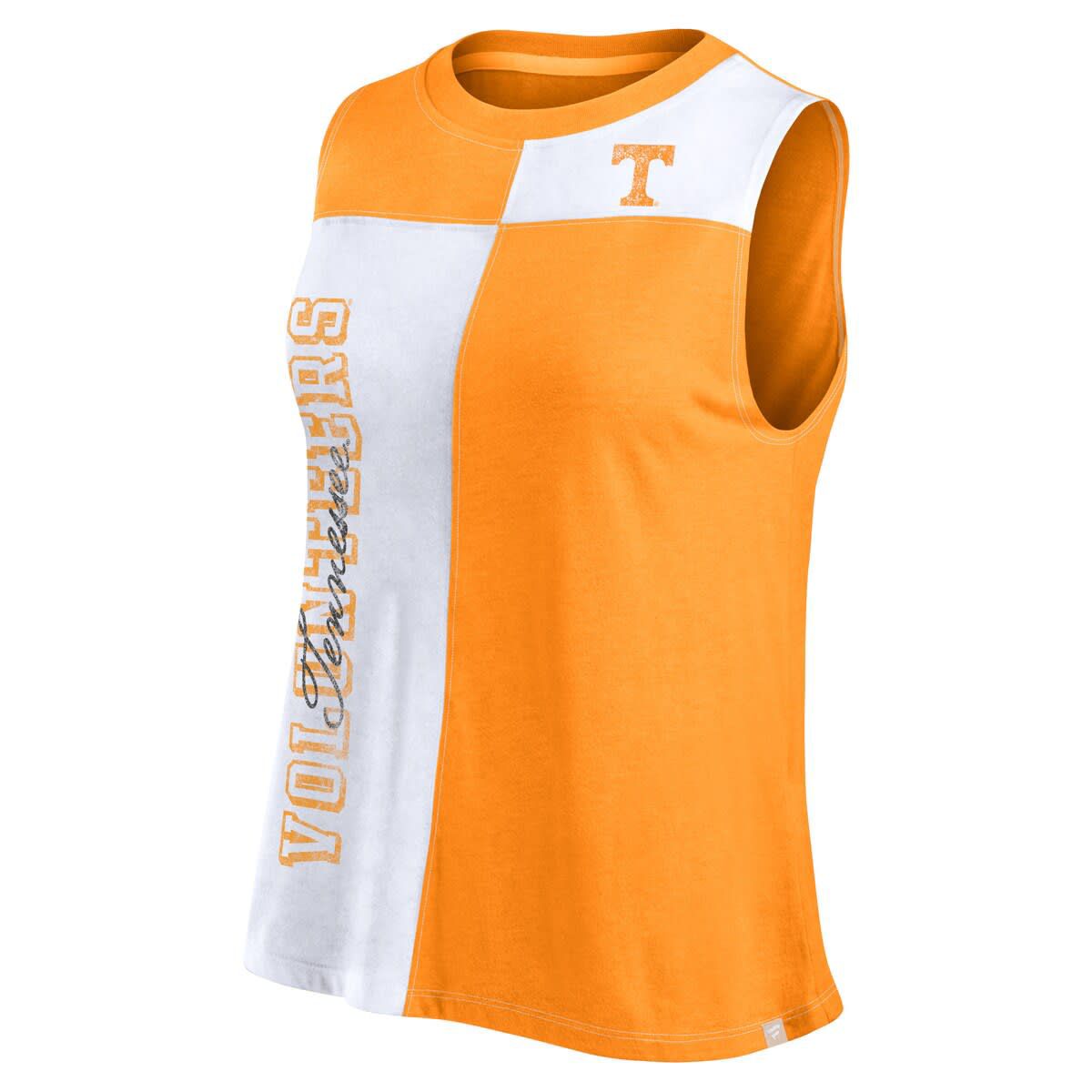 NCAA Fanatics Tennessee Tennessee Volunteers Colorblock High Neck Tank Top