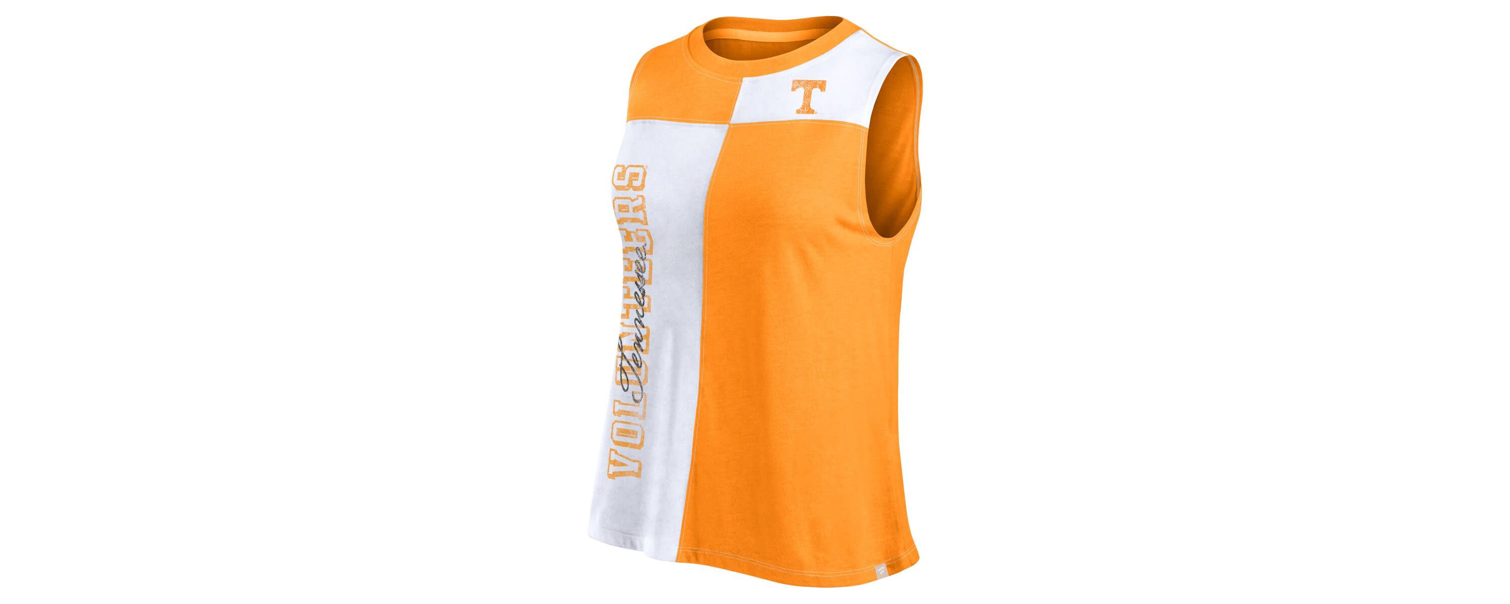 NCAA Fanatics Tennessee Tennessee Volunteers Colorblock High Neck Tank Top