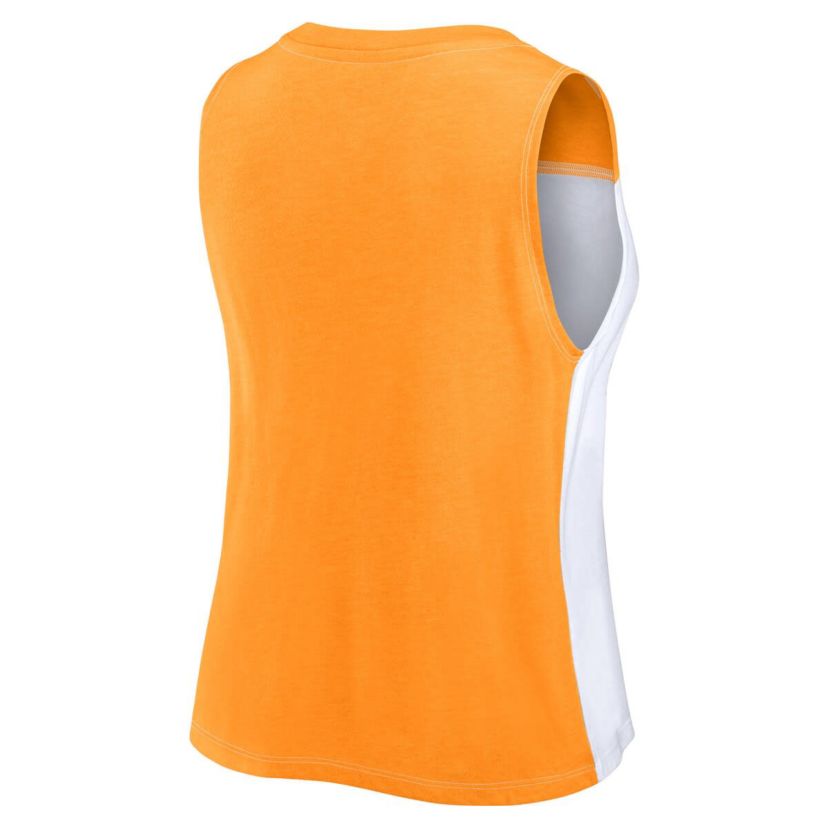 NCAA Fanatics Tennessee Tennessee Volunteers Colorblock High Neck Tank Top