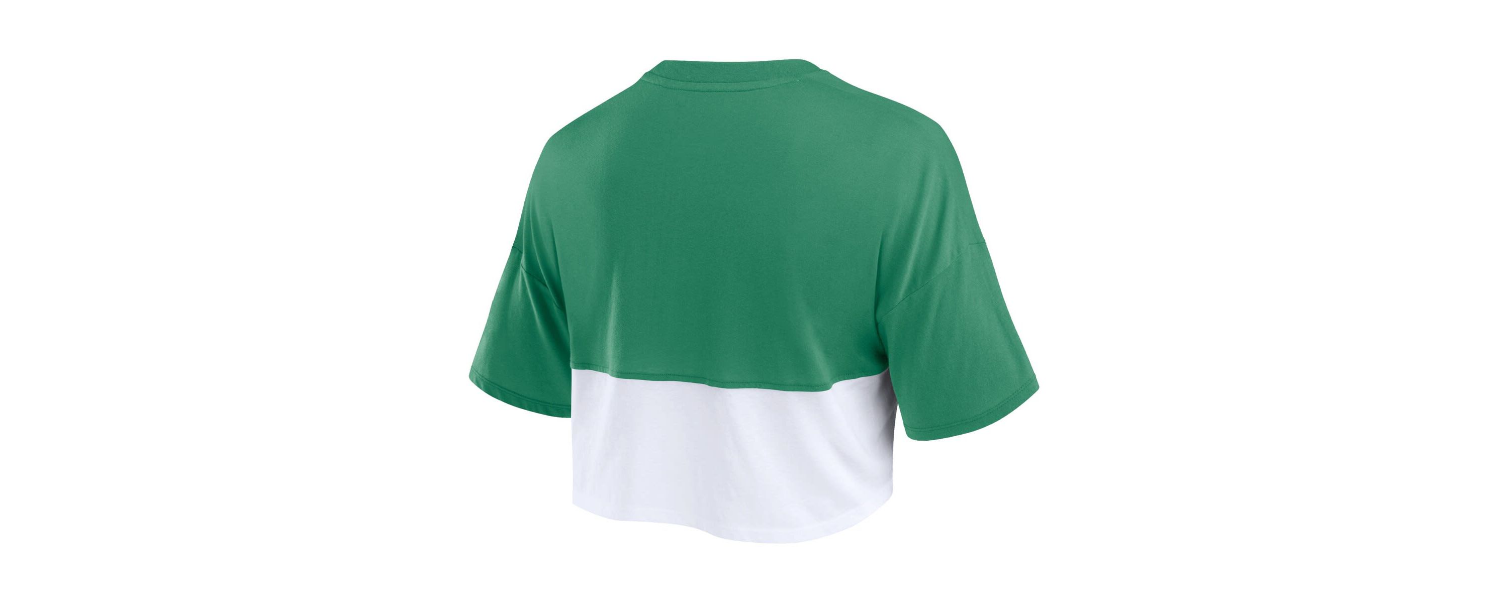 Miami (FL) Hurricanes NCAA Fanatics Miami Hurricanes Oversized Badge Colorblock Cropped T-Shirt