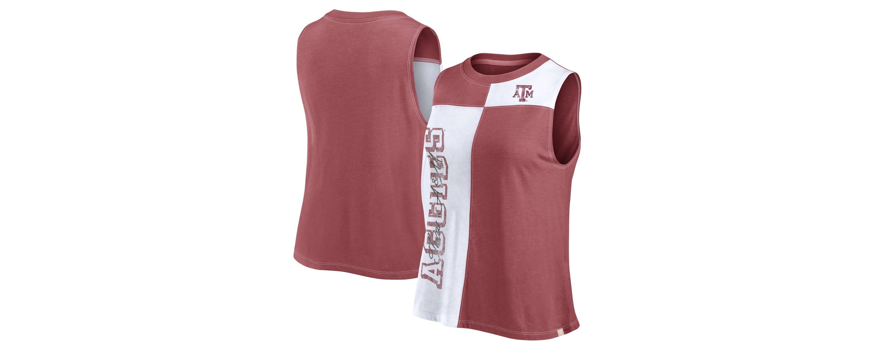 NCAA Fanatics Texas A&M Aggies Colorblock High Neck Tank Top