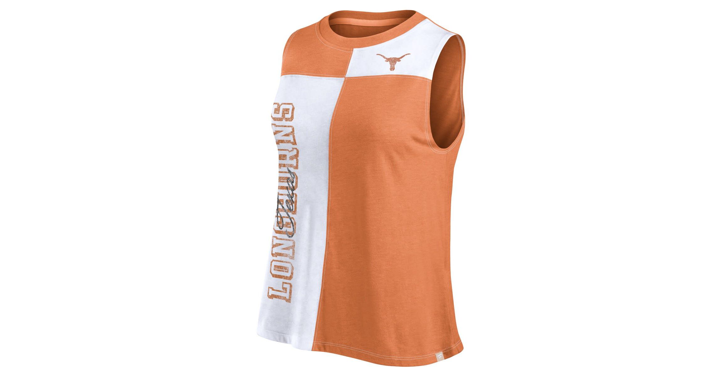 NCAA Fanatics Texas Texas Longhorns Colorblock High Neck Tank Top