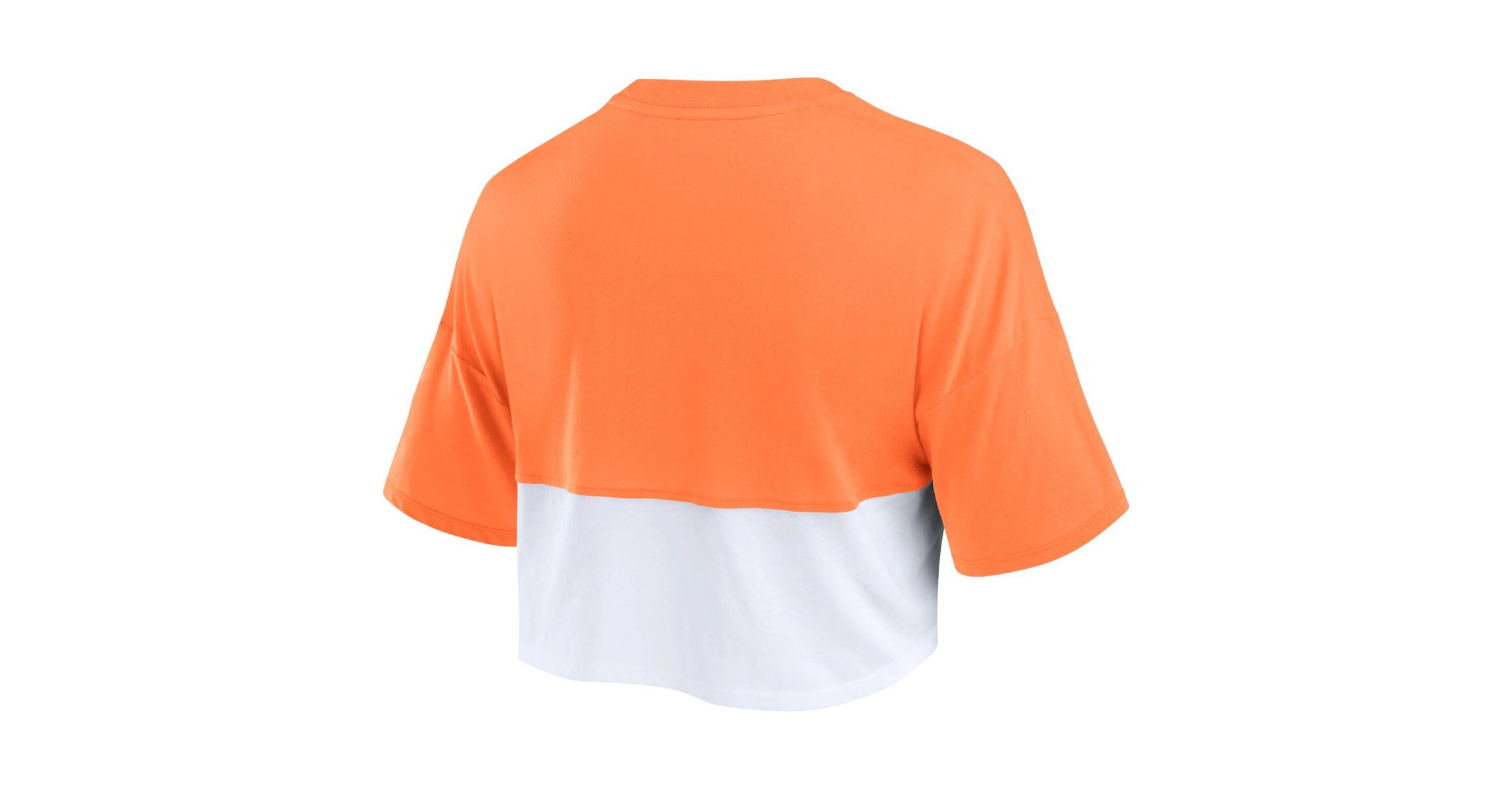 NCAA Fanatics Tennessee Tennessee Volunteers Oversized Badge Colorblock Cropped T-Shirt